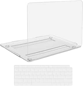 KEROM MacBook Pro 16 inch Case 2021 Release A2485 with M1 Pro/M1 Max Chip & Touch ID & Liquid Retina XDR Display, Clear Plastic Hard Shell Case & Keyboard Cover for 2021 MacBook Pro 16'', Transparent