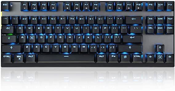 Motospeed 2.4GHz Wireless/USB Wired Mechanical Keyboard 87Keys Led Backlit Red Switches Type-C Gaming Keyboard for Gaming and Typing,Compatible for Mac/PC/Laptop