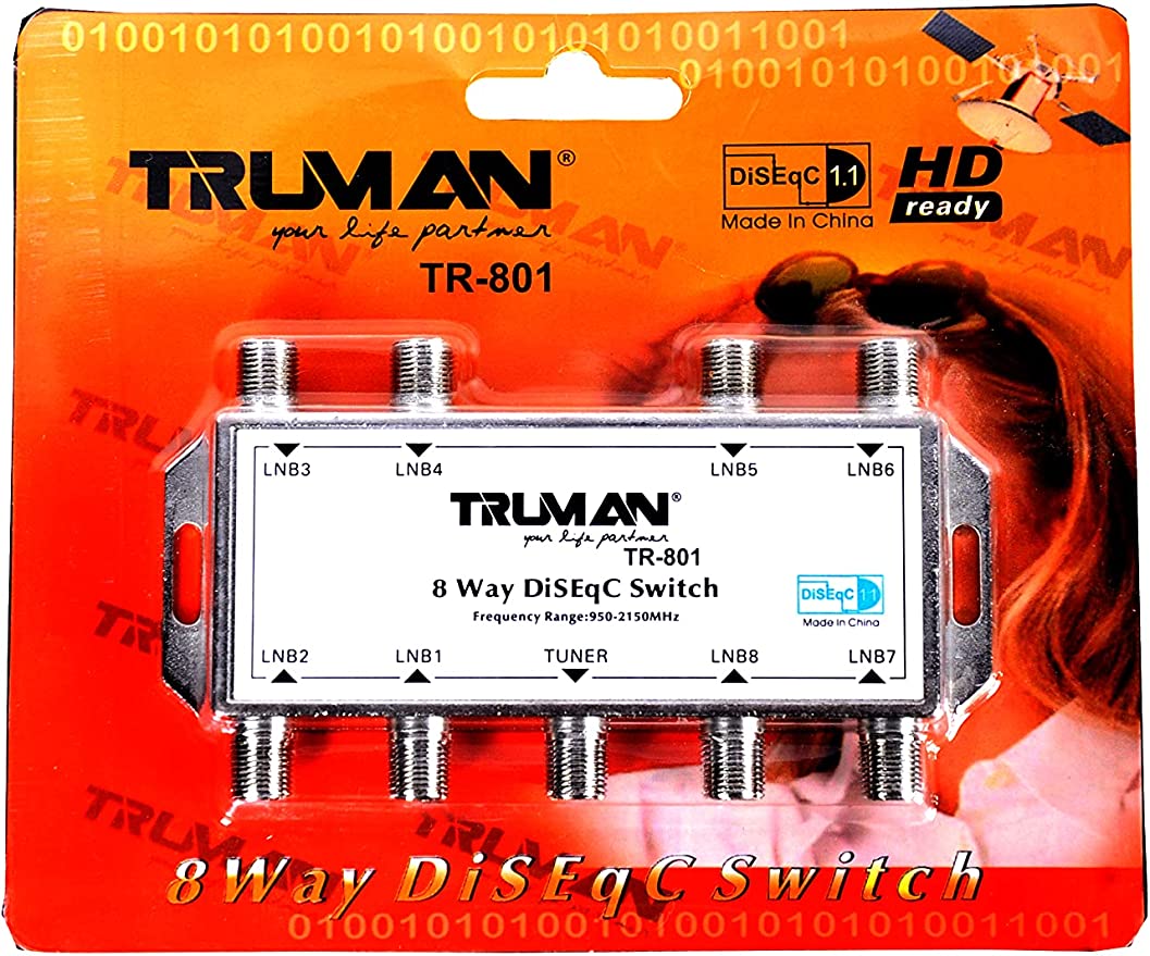 Truman - TR-801 Diseqc Switch - 8 Ports - Silver