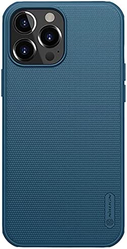 Nillkin Case for Apple iPhone 13 Pro Max (6.7" Inch) Super Frosted Shield Pro Hard Back Soft Border (PC + TPU) Shock Absorb Cover Raised Bezel Camera Protect PC Without Logo Cut Blue