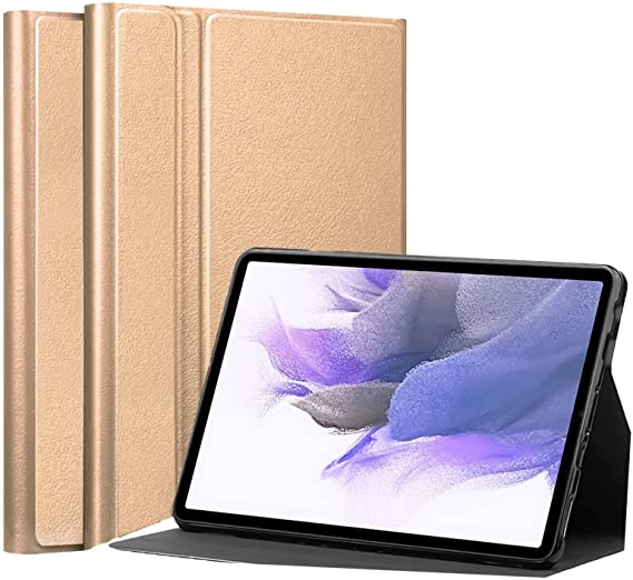 Full Cover Case Compatible with Lenovo Tab M10 Plus 10.3 Inch TB-X606F/TB-X606X Flip Cover Leather Stand Case Soft TPU Back For Lenovo Tab M10 FHD Plus Case 2020 (Gold)