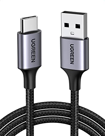 UGREEN USB C Cable 3A USB A to C Quick Charge Lead 56KΩ QC 3.0 Fast Charging Cord Compatible with Samsung Galaxy S21 S20 Note10 Note 20 A51 Nokia 7.1 iPad Pro 2020 Redmi Note 8 (2m, Gray)