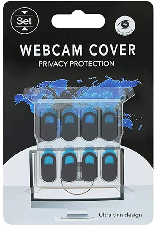 MCHERRY Webcam Cover, 8-Pack Ultra Thin Design Webcam Cover Slide for Laptop, PC, MacBook Pro, iPhone, iMac, iPad, Smartphone, Protect Your Privacy and Security Digital Sliding Camera Covers - Black