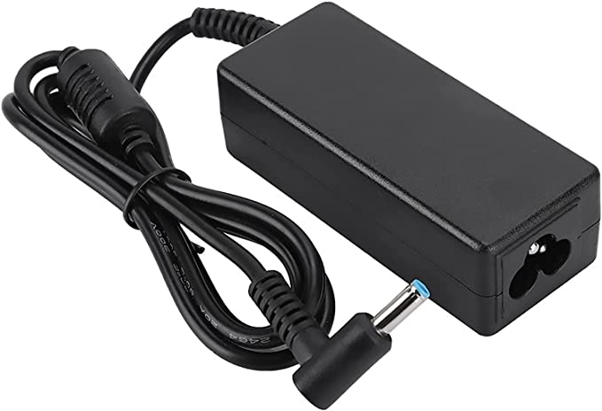Charger - Adapter - 19V - 3.5A 65W (4.5mm x 3.0mm) with Compatible HP Laptop Power Cable - Black