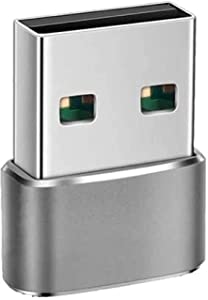 USB 3.0 Male to USB Type C Adapter Female Port Converter Connector for Data Transmission and Charging Charger Cable Adapter (Silver)