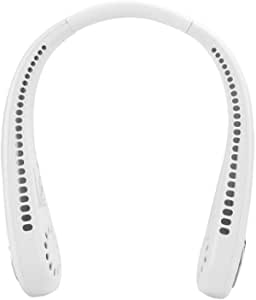Garsentx Hanging Neck Fan, Mini Lightweight Portable USB Sports Fan,Rechargeable Adjustable 3-Speeds Handsfree Lazy Neckband Fans for Outdoor Home Sports Travel, Gift for Girls Women(White)