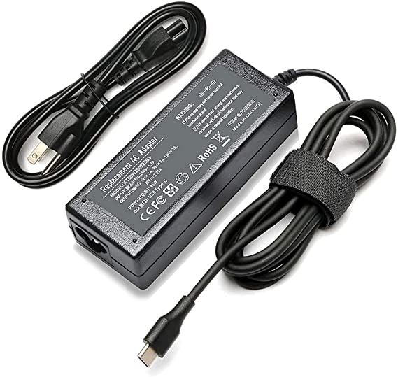 45W USB Type C Charger Ac Adapter for Dell Latitude 14 5490 7490 Latitude 15 5590 7569 Series for HP Spectre x360 13 Pavillion X2 TPN-CA01;for Lenovo Yoga 720 910 ThinkPad X1 Power Supply Cord