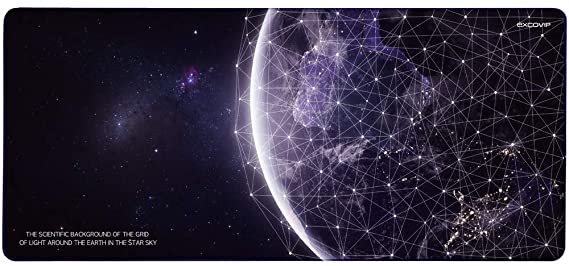 EXCOVIP Mouse pad, Rubber Gaming Mouse Pads, for Computers, PCs and Laptops Black, 35.4 x 15.7 inch