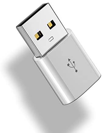 Micro USB Female to USB Male Adapter - Micro USB to USB 2.0 Adapter for Charging and Transfer Files, Compatible with All Micro USB Cables (White)