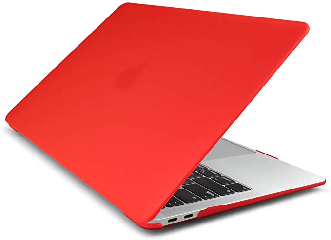 Dongke Newest MacBook Air 13 inch Case 2020 2019 2018 Release A2337 M1 A2179 A1932, Frosted Matte See Through Hard Case Cover for MacBook Air 13.3 inch with Retina Display Touch ID - Red