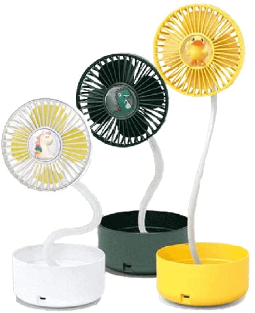 Mini Folding Fan Powered Battery Powered 3 Speed - USB - Multicolored