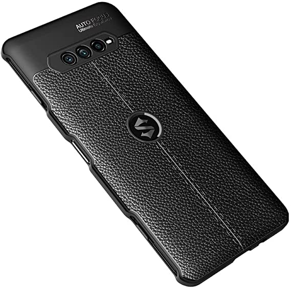 جراب لهاتف شاومى Black Shark 4 ، حافظة مرنة متينة مع نمط من ألياف الكربون المصقولة - جراب أصلي جديد من GrabMobily - غطاء حماية شديد التحمل - مقاوم للانزلاق - أسود