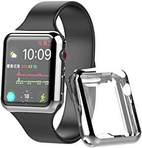 Case for Apple Watch Series 5 / Series 4 Scree Protector 44mm Ultra-Thin Cover for Apple iwatch Screen Protector 4 Color Edition(Sliver, 44mm)