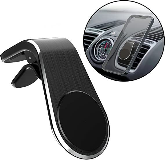 Universal Magnetic Air Vent Car Cell Phone Holder Cellphone Dashboard Clip Magnet Mobile Phone Stand Mount for Automobile Dash; iPhone and Others up to 7" inch Display.