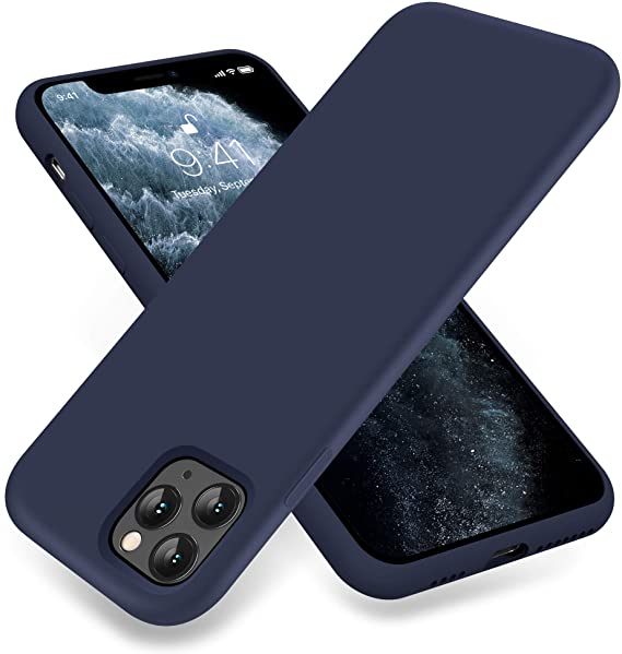 AOTESIER Liquid Silicone iPhone 11 Pro Max Case,Slim Fit Full Body Protection Shockproof Cover Compatible with iPhone 11 Pro Max，Anti-Scratch&Fingerprint Basic Drop Protection Case (Midnight Blue) …