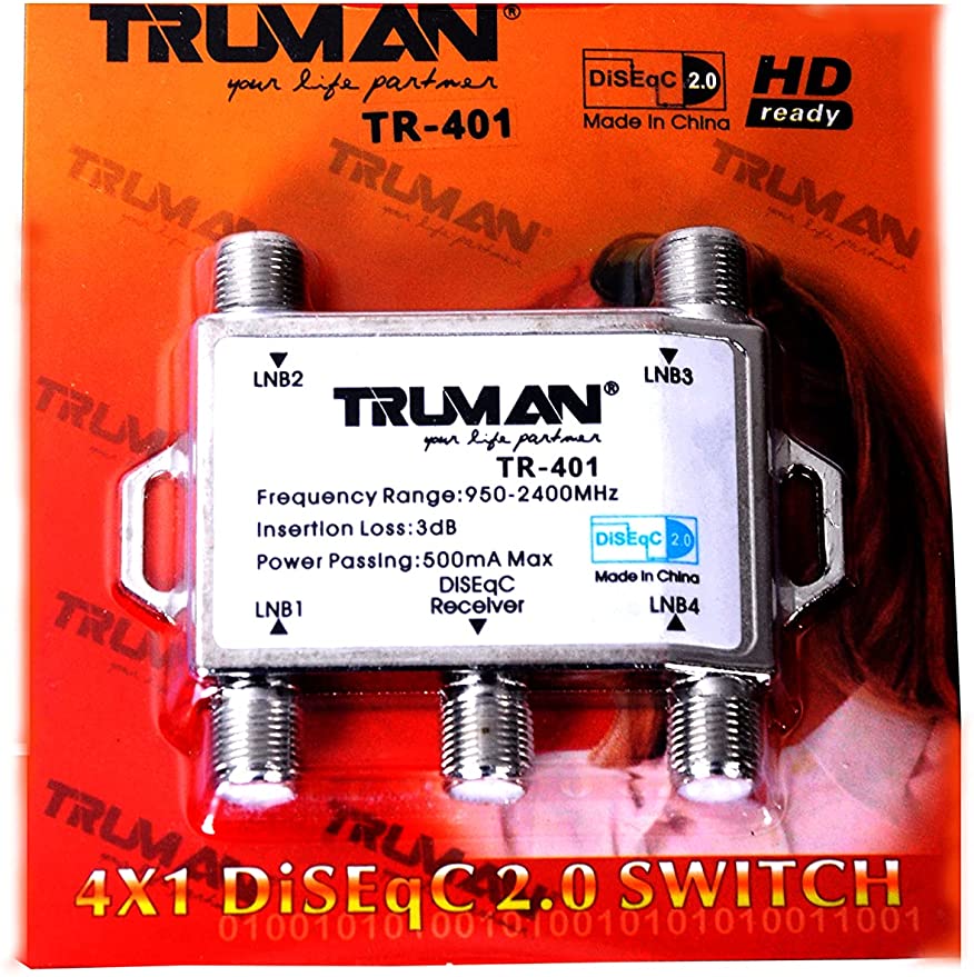 Truman - TR-401 Diseqc Switch - 4 Ports - Silver