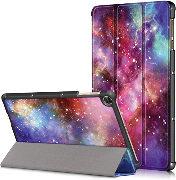 Case For Huawei MatePad T10S， Ultra Slim Premium PU Leather Protective Cover With Stand Function For Huawei MatePad T10S 2020 AGS3-L09 / AGS3-W09 (Milky Way)