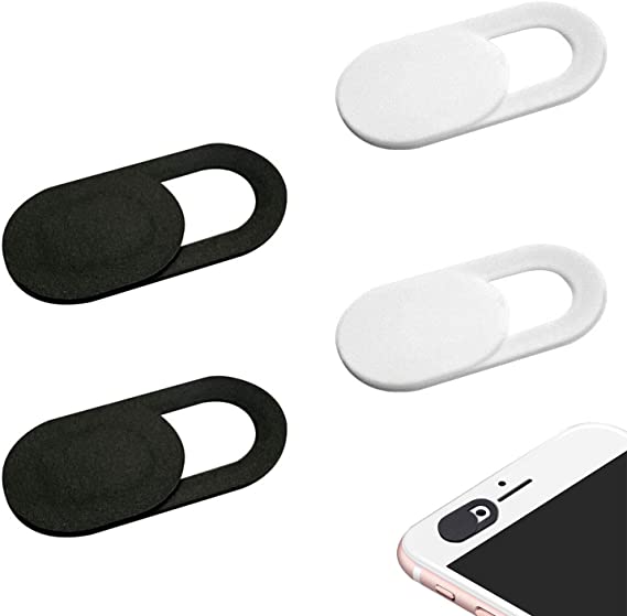 4 Pack Webcam Cover Slide, 0.7mm Ultra Thin Web Camera Cover Sticker Webcam Blocker for Ipad Laptop Smartphone, Protect Privacy and Security