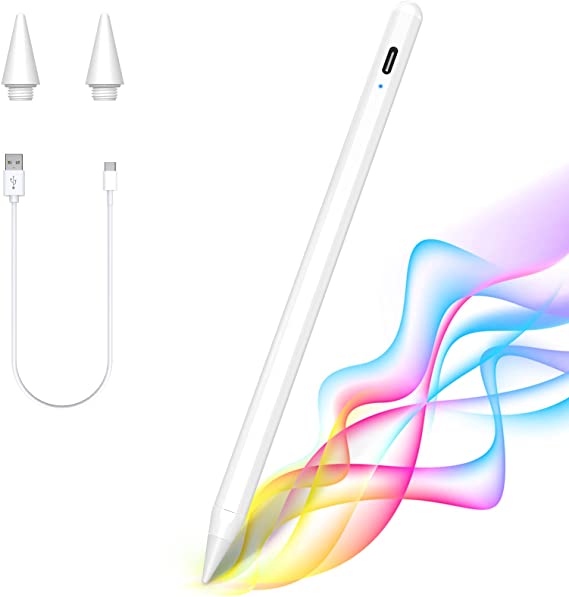 MATEPROX Stylus Pen for iPad, 3rd gen Palm Rejection,Active Stylus Pencil for Apple iPad Pro 11/12.9",iPad 6th/7th Gen,iPad Mini 5th Gen,iPad Air 3rd Gen,Precise for Writing/Drawing/Sketching (White)