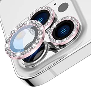 Tensea for iPhone 13 Pro / iPhone 13 Pro Max Camera Lens Protector Bling, Protection Camera Cover Tempered Glass Screen Protector Diamond Metal Individual Ring for 13Pro 6.1" / 13 ProMax 6.7 inch 2021