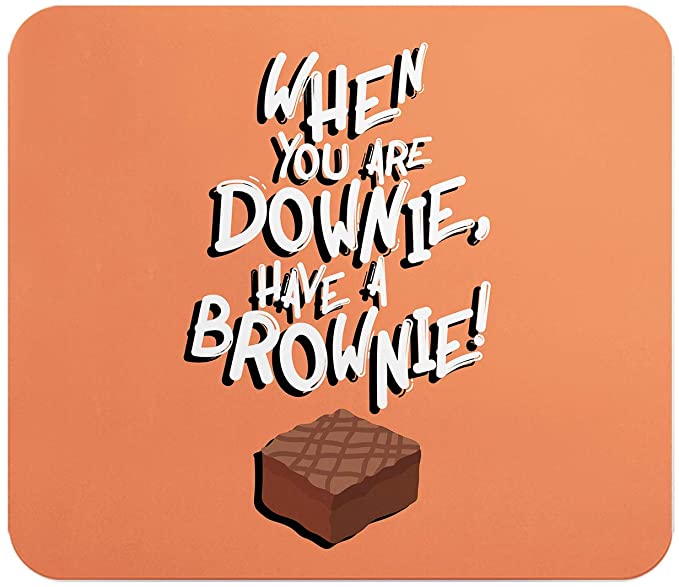 Loud Universe Brownie Downie Brownie Rectangular Thick Flexible Mouse Pad