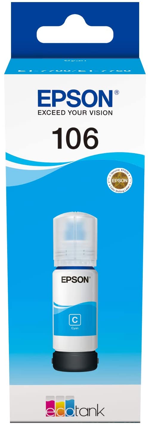 Epson EcoTank 106 Cyan Genuine Ink Bottle