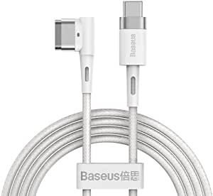 Baseus Zinc Magnetic MagSafe Charging Cable for Apple Laptop MacBook Air/Pro Type-C to T-shaped Port 60W - 2 Meter - White