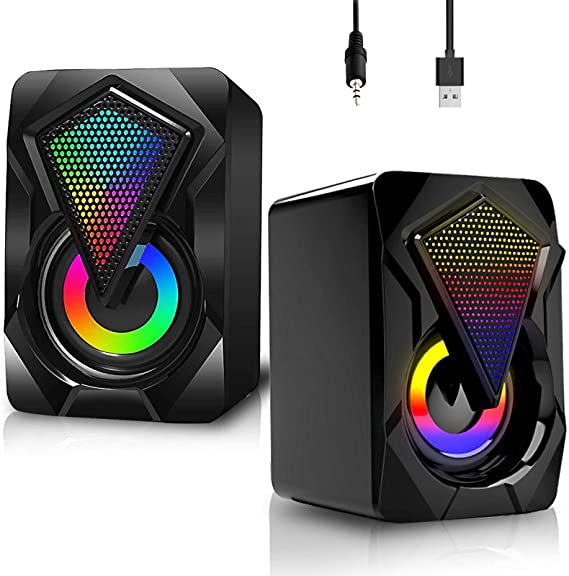 Forev FV-209 Speaker | RGB LED | Jack + USB (Power Source) For PC