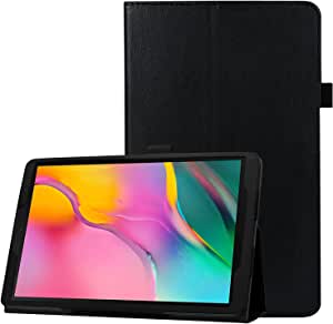 KYVIAUM Case for Galaxy Tab A 10.1 2019, Slim PU Leather Folding Stand Cover Full-Body Case for Samsung Galaxy Tab A 10.1 Inch 2019 Release Tablet Model -T510/-T515 (Black)