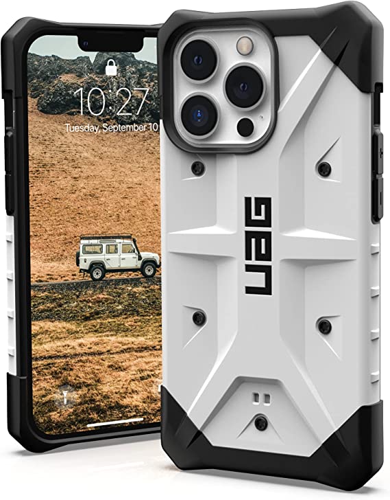 URBAN ARMOR GEAR UAG Designed for iPhone 13 Pro Case [6.1-inch Screen] Rugged Lightweight Slim Shockproof Pathfinder Protective Cover, White