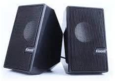 Speaker - Earphones for PC & Mobile Power Input USB Audio Input AUX 3.5 Black - Kisonely S-555