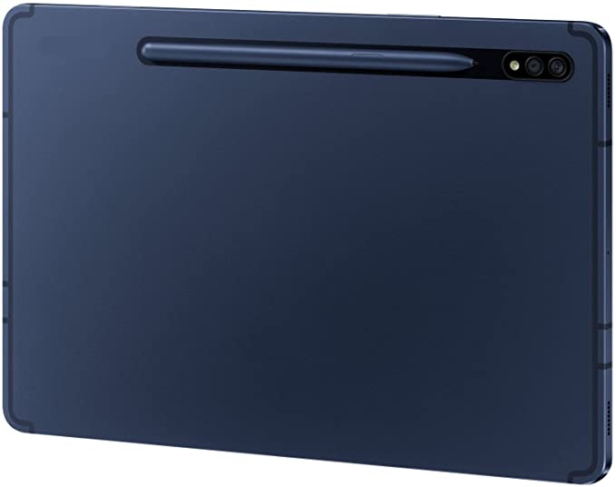 Compatible with Samsung Galaxy Tab S8 Plus 12.4" 2022 / Galaxy Tab S7 FE 12.4" 2021 / Galaxy Tab S7+ 12.4" 2020, Flexible TPU Back Shell Lightweight Trifold Stand Cover with Auto Sleep/Wake, blue