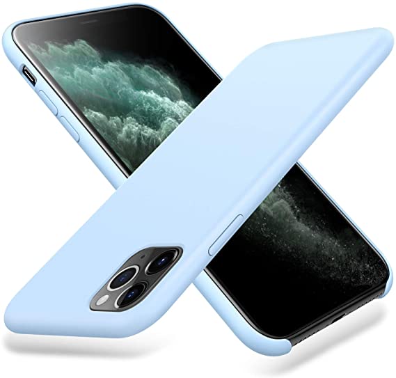 Winzizo iPhone 11 Pro Max Case, Liquid Silicone Gel with Soft Microfiber Lining Slim Shell Protective Phone Cover for iPhone 11 Pro Max (6.5 inch) (Light Blue)
