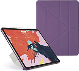 Pipetto Origami iPad Case Pro 12.9" (2018) with 5 in 1 stand & auto sleep/wake function Purple