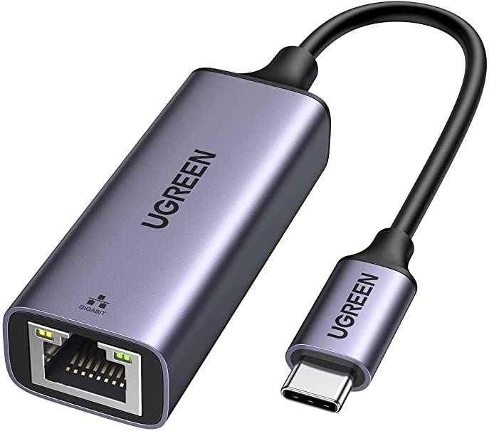 UGREEN USB C to Ethernet Adapter RJ45 to Thunderbolt 3 Type C Gigabit Network LAN 1000Mbps Converter Compatible with MacBook Pro Air iPad Pro Surface Book Chromebook Dell XPS Galaxy S20 S10, and More
