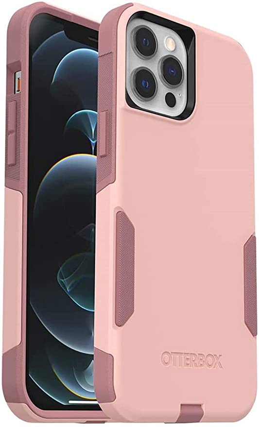 OtterBox Commuter Series Case for iPhone 12 Pro Max, (Only) - Non-Retail Packaging - Ballet Way (Pink Salt/Blush)