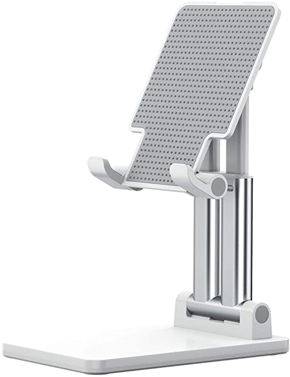 SIJIN iPad Stand Holder Adjustable, Telescopic Tablet/Phone Stand Holder, Maximum Load 8KG Aluminum Alloy Cradle Mount Dock, Tablet Stand Multi-Angle Universal Compatible with Phone/Tablet/iPad