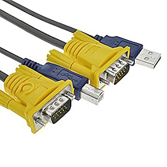ZCL 1.5M 4.92FT USB 2.0 Print Vga Cable Line for Kvm Switcher