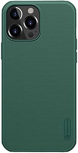 Nillkin Case for Apple iPhone 13 Pro Max (6.7" Inch) Super Frosted Shield Pro Hard Back Soft Border (PC + TPU) Shock Absorb Cover Raised Bezel Camera Protect PC Without Logo Cut Green