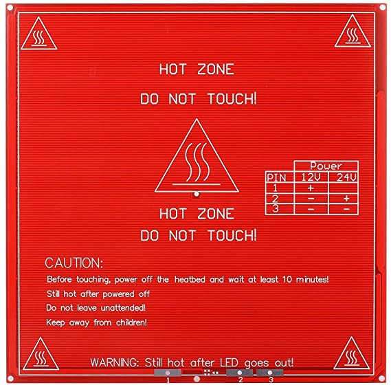 RepRap 3D Printer Heatbed MK2B 12V 24V PCB Hot Plate