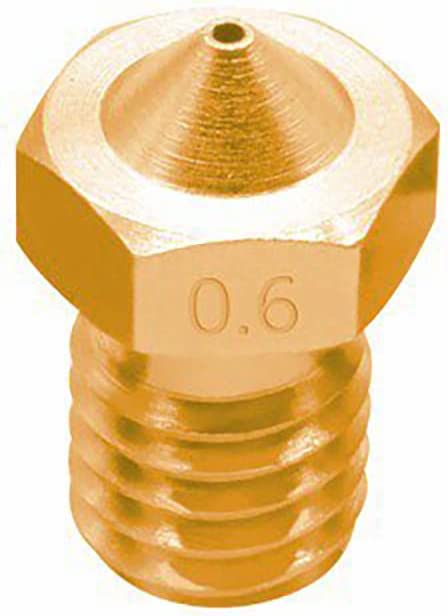 3D Printer V6 M6 Threaded E3D Brass Nozzle 0.6mm