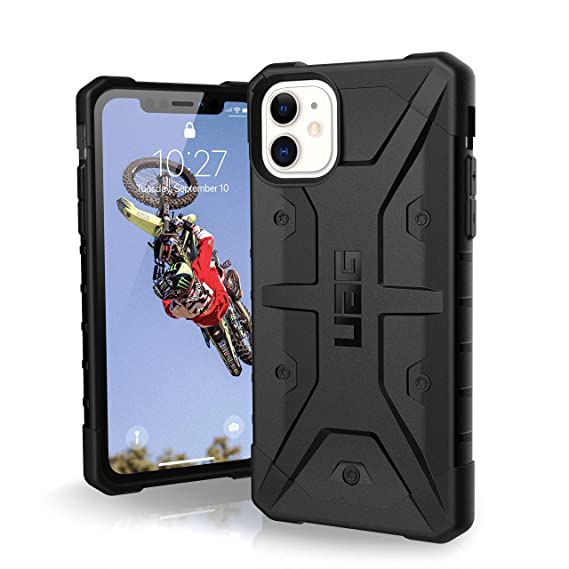 URBAN ARMOR GEAR Designed for iPhone 11 [6.1-inch Screen] Pathfinder Feather-Light Rugged [Black] Military Drop d iPhone Case
