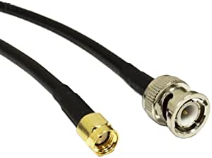 OHM - BNC male To RP-SMA male cable RG58 50ohm 15 Meter length