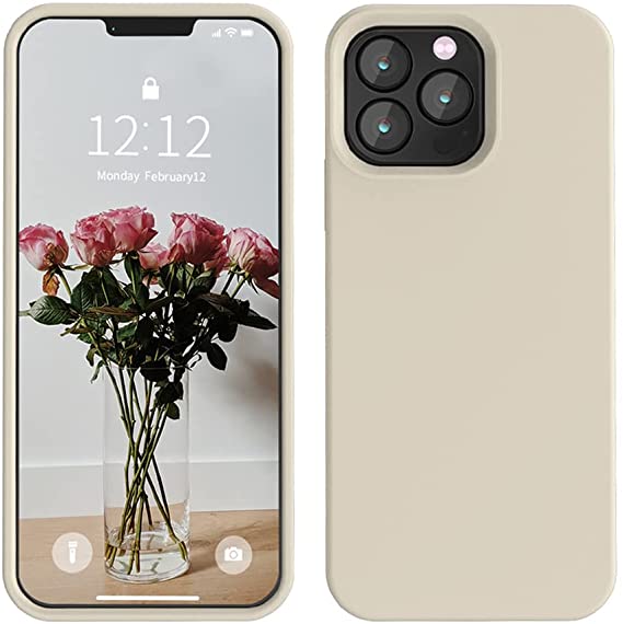 SOH Designed for iPhone 13 Pro Max Case, Premium Silicone Shockproof Phone Case Compatible with iPhone 13 Pro Max(6.7inch) (Stone)