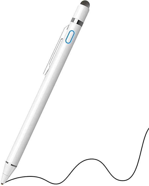 Stylus Pen for iPad, NTHJOYS 2 in 1 Rechargeable Digital Pen Fine Point Stylist Capacitive Stylus Pen Smart Pencil for iPhone/iPad Pro/Mini/Air/Samsung and Other Touch Screens