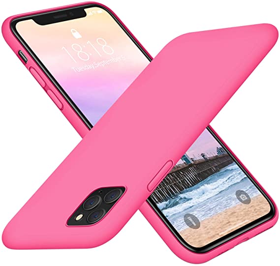 DTTO Compatible with iPhone 11 Pro Case, [Romance Series] Full Covered Silicone Cover [Enhanced Camera and Screen Protection] with Honeycomb Grid Cushion for iPhone 11 Pro 5.8" 2019, Rose Red
