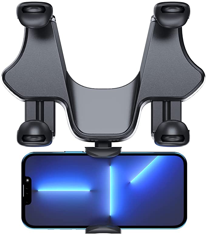 Blue Union Car Phone Mount, Thick Shell and Large Phone Friendly Long Arm Suction Cup Phone Holder for Car Dashboard Hands-Free Clip Phone Holder, Compatible with All Mobile Phones