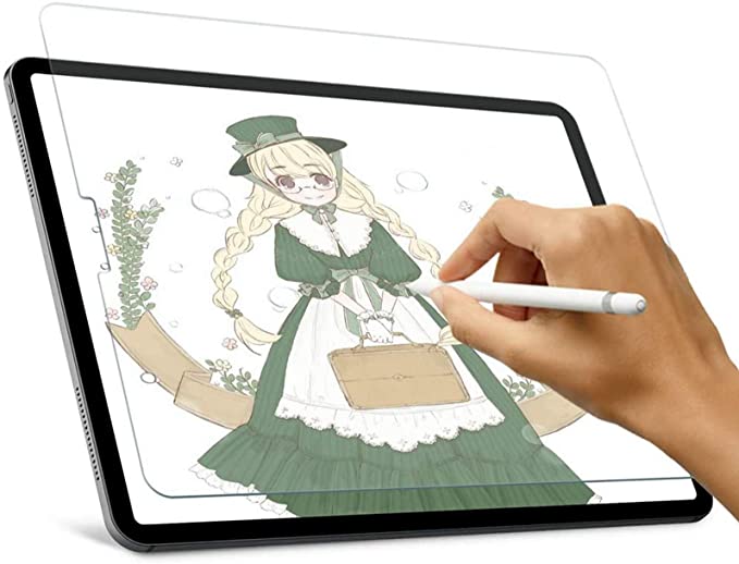 Like Paper Screen Protector for iPad Pro 12.9 (2021 & 2020 & 2018) Homaigcal High Touch Sensitivity Screen Protector for iPad Pro 12.9,Compatible with Apple Pencil, Scratach Resistant/Matte PET Film