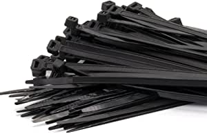 W.Z.H.H.H Nylon Cable Self-locking Plastic Nylon Tie 100Pcs Black Tie Fastening Ring Cable Tie Zip Wraps Strap Nylon Cable Tie Set (Color : Black, Size : 3x100mm)