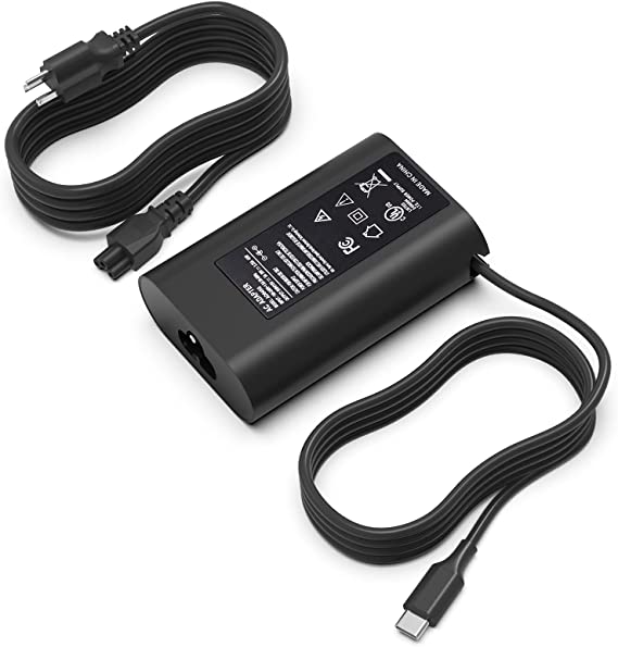 Mackertop 45W USB C Charger AC Adapter for Dell XPS 12 XPS 13 9360 9370 9380, Latitude 5175 5285 7275 7370, Inspiron 13 7000 Inspiron 15 7000, P/N: LA45NM150, HDCY5, 0HDCY5, DA30NM150, 8XTW5, 08XTW5